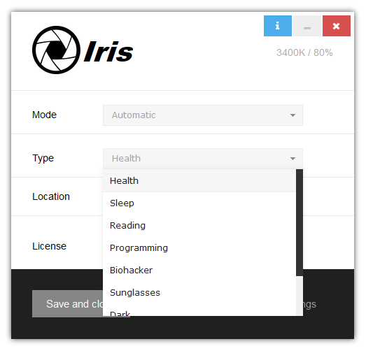 Iris Setting π‘π¨βπ» Iris - Software for Eye protection, Health and Productivity ππ